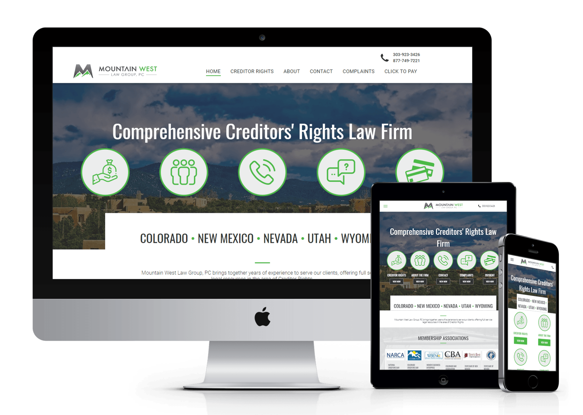 Mountain West Law Group website design screenshot